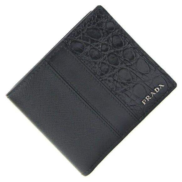 Prada Crocodile Wallet Black Exotic Leather - Picture 1 of 8